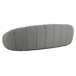 VIG Furniture Divani Casa Yolonda - Modern Curved Light Grey Fabric Sofa VGEV2126C-SOFA-C-07
