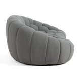 VIG Furniture Divani Casa Yolonda - Modern Curved Light Grey Fabric Sofa Set VGEV2126C-SET-C-07