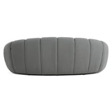 VIG Furniture Divani Casa Yolonda - Modern Curved Light Grey Fabric Loveseat VGEV2126C-LOVE-C-07