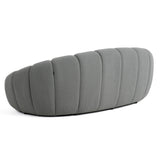 VIG Furniture Divani Casa Yolonda - Modern Curved Light Grey Fabric Loveseat VGEV2126C-LOVE-C-07