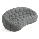 VIG Furniture Divani Casa Yolonda - Modern Curved Light Grey Fabric Sofa Set VGEV2126C-SET-C-07