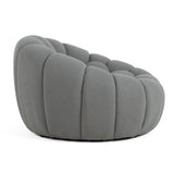 VIG Furniture Divani Casa Yolonda - Modern Curved Light Grey Fabric Chair VGEV2126C-CHR-C-07