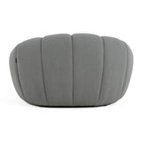 VIG Furniture Divani Casa Yolonda - Modern Curved Light Grey Fabric Chair VGEV2126C-CHR-C-07