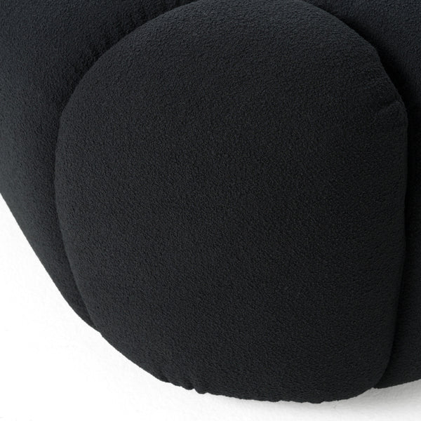 Vig Furniture Divani Casa Yolonda - Chic Black Fabric Bed With Tufted Headboard For Modern Bedroom Elegance Black  Vgev-a127-blk