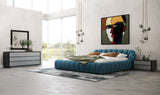 VIG Furniture Divani Casa Yolonda - Modern Dark Teal Fabric Bed VGEV-A127-BED-C-15