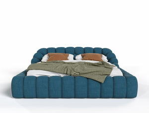 VIG Furniture Divani Casa Yolonda - Modern Dark Teal Fabric Bed VGEV-A127-BED-C-15