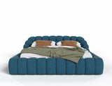 Divani Casa Yolonda - Modern Dark Teal Fabric Bed