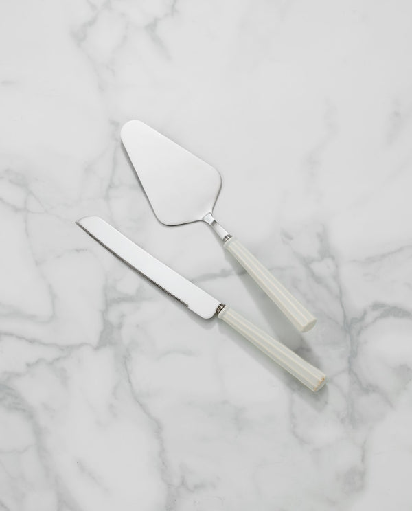 Lenox French Perle Scallop 2-Piece Dessert Set White, OFF WHITE METAL 895080