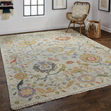 Feizy Rugs Karina Wool Hand Knotted Persian Rug Gray/Yellow/Red 12' x 15'