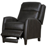 Parker House Vermont - Slate Noire Manual Pushback Recliner Gray Top Grain Leather With Match (X) Mvmt#812-slno