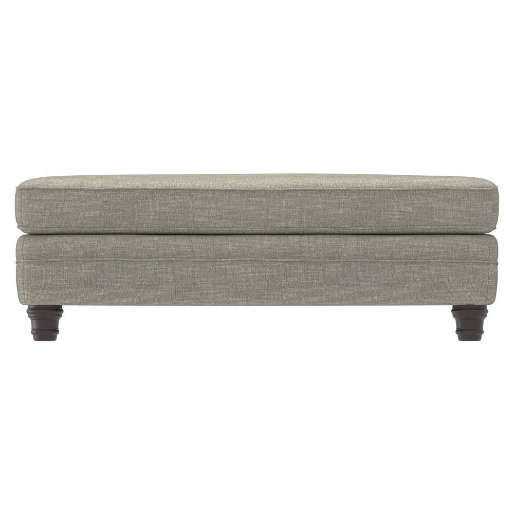 Bernhardt Bernhardt Tarleton Ottoman - 52"W Rectangular Upholstered Bench With Turned Legs, Versatile Seating/Table Finish Options - Made to Order B4261G