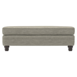 Bernhardt Bernhardt Tarleton Ottoman - 52"W Rectangular Upholstered Bench With Turned Legs, Versatile Seating/Table Finish Options - Made to Order B4261G