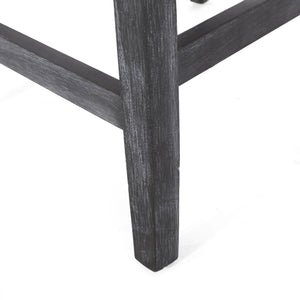 English Elm Christopher Knight Home® - Contemporary Button-Tufted Fabric Counter Stools Set of 2 with Espresso Legs, Waffle Stitch Comfort Charcoal 71254.00CHAR