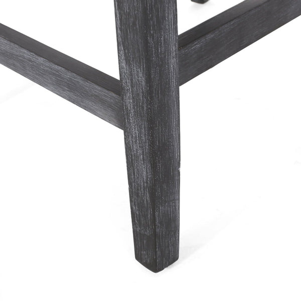 English Elm Christopher Knight Home® - Contemporary Button-Tufted Fabric Counter Stools Set of 2 with Espresso Legs, Waffle Stitch Comfort Charcoal 71254.00CHAR
