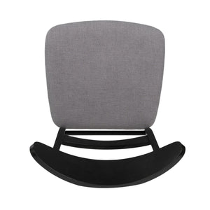 English Elm Christopher Knight Home® - Dining Chair - Mid-Century Modern Dark Grey Upholstered Seat With Stylish Wood Frame & Legs 58915.00DGYBLK