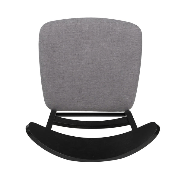 English Elm Christopher Knight Home® - Dining Chair - Mid-Century Modern Dark Grey Upholstered Seat With Stylish Wood Frame & Legs 58915.00DGYBLK