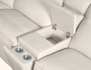 Hooker Furniture Vann Six Piece Power Reclining Sectional Top Grain Leather Contemporary Living Room SS736-6PC3-012