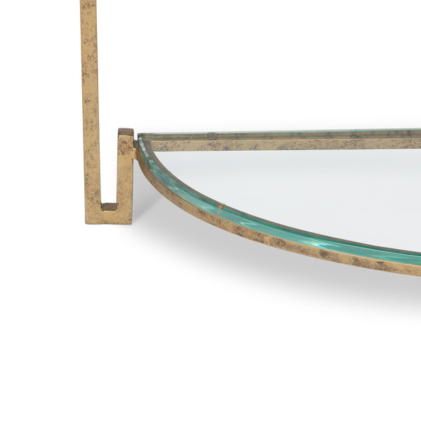 Park Hill Naomi Iron and Glass Demi Lune Table EFT26034