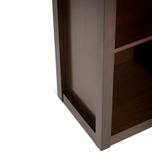 English Elm Artisan 9-Cube Bookcase & Storage Unit - Rustic Solid Wood Design In Warm Russet Brown Finish B136P159473