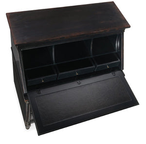 Hooker Furniture Charleston Black Cherry Secretary With Handpainted Drop-Front, Leather Writing Surface, Storage 6750-10309-97