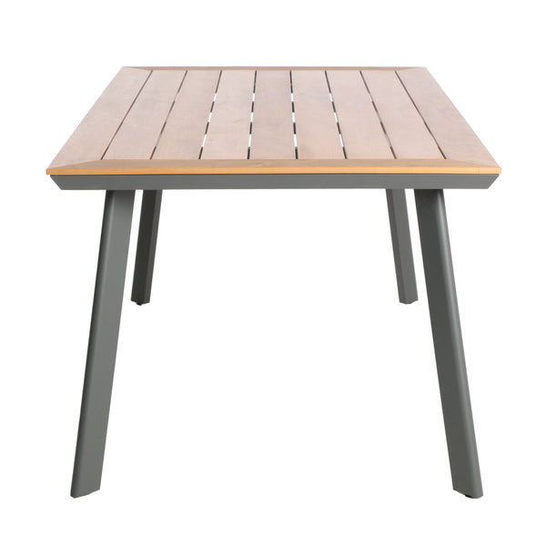 English Elm Christopher Knight Home® - OUTDOOR dining set 7pc Grey Metal & Wood 6-Seat Weather-Resistant Patio Table Chairs Rust-Free Finish 62759.00GGRY-6_62762.00GRY