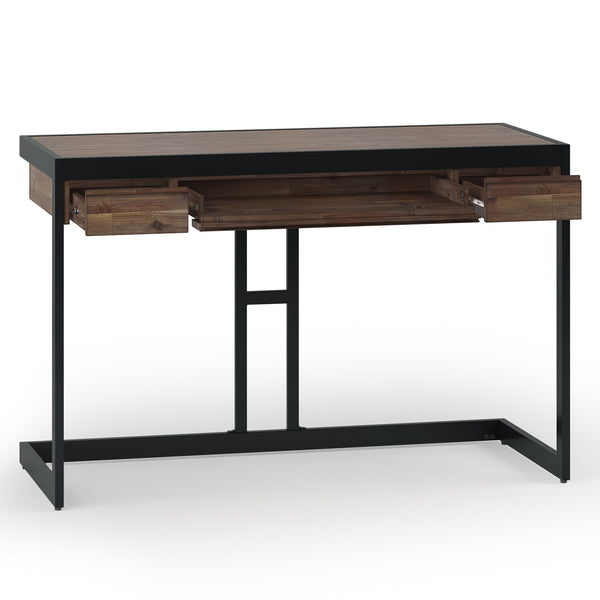 English Elm Erina Small Desk - Handcrafted Rustic Acacia Wood With Metal Frame - Stylish Workspace Solution B136P158631