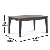 Steve Silver Raven Noir Dining Table RN500T