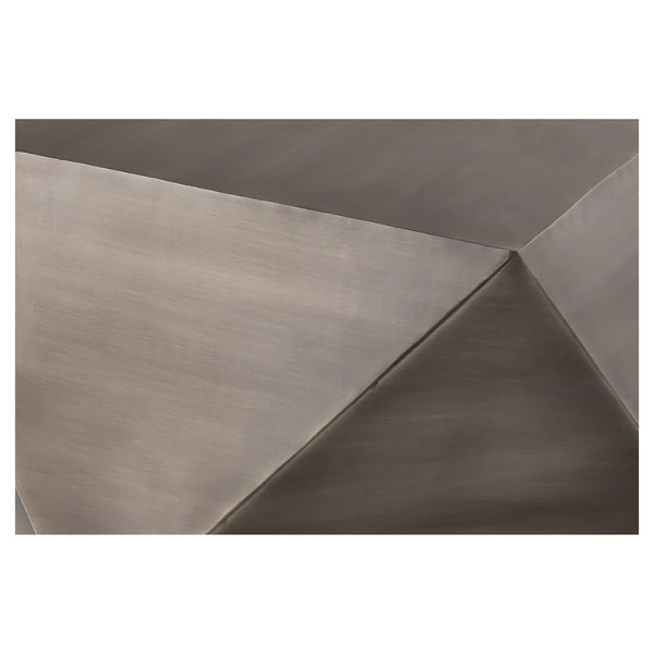 Pasargad Home Dimitri Handcrafted Brass Coffee Table – Stunning Centerpiece For Modern Living Rooms Grey Iron Prr-019zn