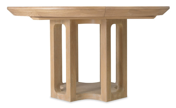 Hooker Furniture Banyon Desert Oak Round Dining Table With 18" Leaf — Solid White Oak Pedestal, Seats 4–6 6081-75201-82