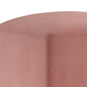 A.R.T. Furniture Lowry Ottoman - Plush Dusty Rose Accent Piece with Scalloped Base for Stylish Living Spaces Terracotta Rose 738504-5000