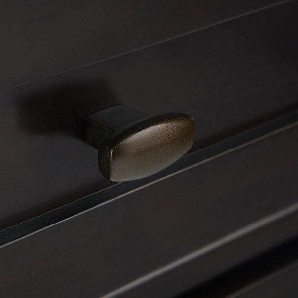 English Elm Warm Shaker Solid Wood Nightstand With Drawers & Open Shelf - Hickory Brown, Stylish & Versatile! B136P159738-GIGA