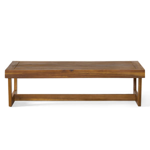 English Elm Christopher Knight Home® - SHERWOOD Teak Acacia Coffee Table with Slat Paneling and Bold Legs, Weather-Resistant, 39.5" L 64869.00