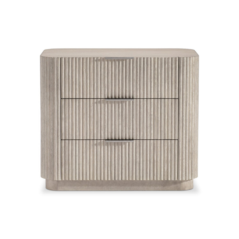 Bernhardt Bernhardt Lucerne Wire-brushed Oak Bedside Chest with Usb Charging and Soft-close Drawers 34" W x 19.75" D x 29" H 393230