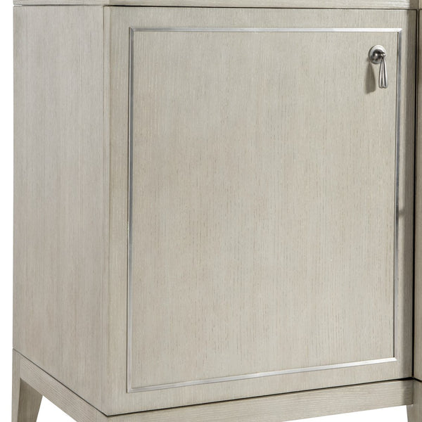 Bernhardt Bernhardt Cornelia Buffet With Nebbia Ash, Brushed & Glazed Stainless Diamond Inlay, Soft-Close Doors 331131