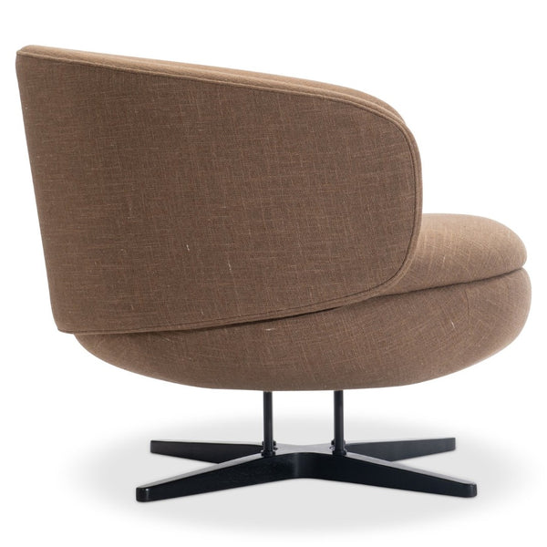 Bernhardt Bernhardt Moxi Mid-century Swivel Accent Chair with Sculpted Fabric Wraparound Seat L752SO