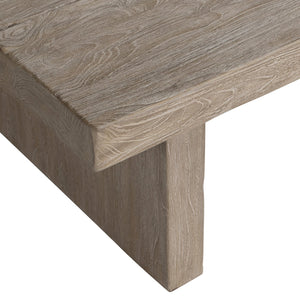 Bernhardt Bernhardt Melbourne Teak Cocktail Table 56"W X 36"D Live-Edge Plank Top Carbonized Sea Oat Finish X06023