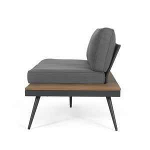 English Elm Norfolk Outdoor Left Sectional Seat with Mesh Back and Faux Wood Aluminum Frame 62750.00RGRY