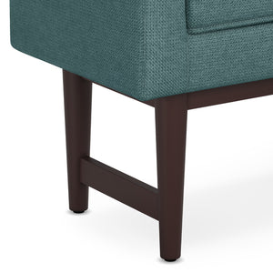 English Elm Scott - Contemporary Smoky Teal Ottoman Bench For Versatile Seating & Stylish Home Accent Decor B136P159256-GIGA