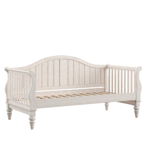 Homelegance By Top-Line Esteban Traditional Wood Slat Daybed White Rubberwood