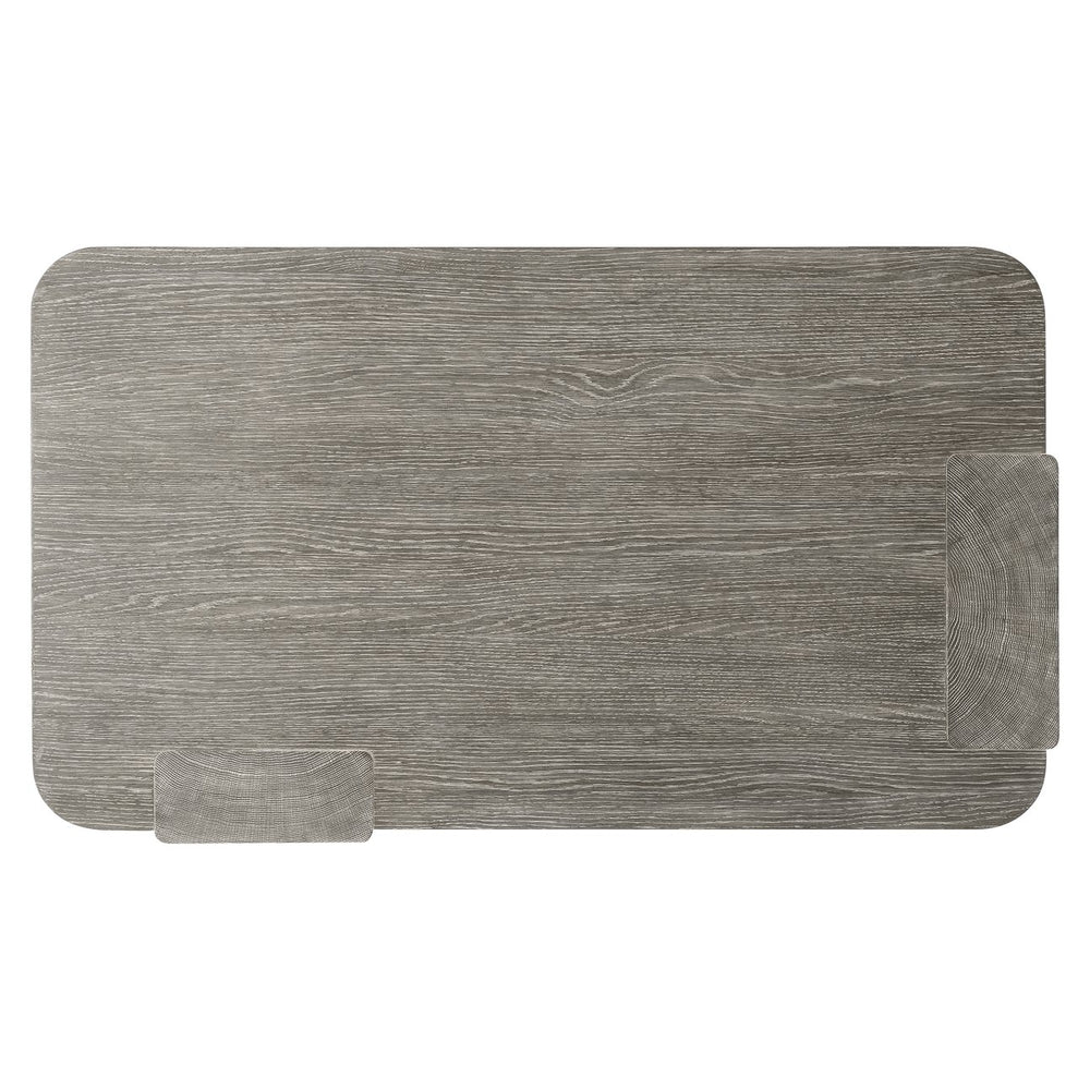 Bernhardt Bernhardt Monolith Open Base Cocktail Table — Wire-Brushed White Oak Puma Finish, Asymmetrical Sculptural Design 343013