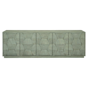 Bernhardt Bernhardt Linea Entertainment Console Cerused Greige Oak Veneer Rustic-Modern Tv Cabinet With Push-To-Open Doors And Wire Management 384870G