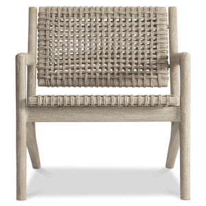 Bernhardt Bernhardt Atlas Outdoor Chair With Pampas Wicker & Sea Oat Teak Frame, Weather-Resistant Comfort O4703O