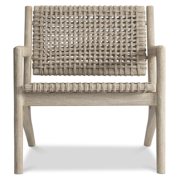 Bernhardt Bernhardt Atlas Outdoor Chair With Pampas Wicker & Sea Oat Teak Frame, Weather-Resistant Comfort O4703O