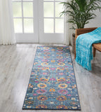 Nourison Passion PSN01 Machine Made Power-loomed No Border Indoor Only Bohemian Transitional Rug Denim, Denim 100% Polypropylene 99446387615