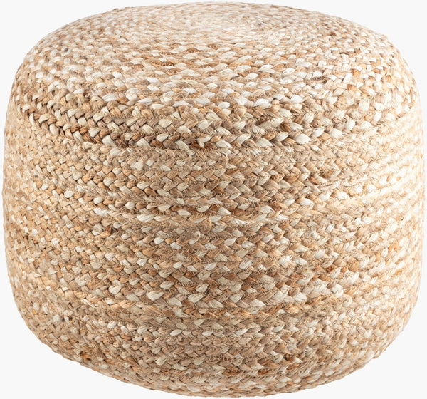 Livabliss Yaroslave Handcrafted Woven Jute Cube Pouf Natural Texture for Living Room Seating YRPF001-141818