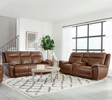 Parker House Jameson - Hickory Power Reclining Zero Gravity Sofa And Loveseat Dark Brown 100% Leather ,Leather Match Mjam-32phz-hkry