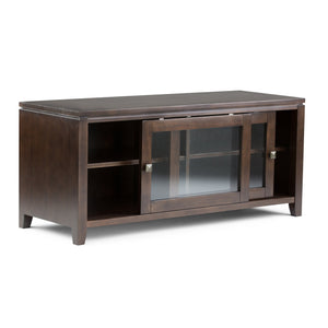 English Elm Cosmopolitan Media Stand - Elegant Mahogany Brown Tv Console For Organized Living Room Style B136P159522