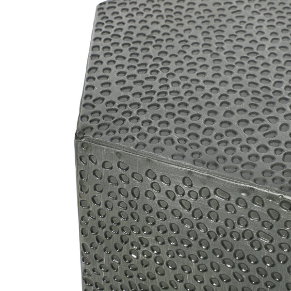 English Elm Christopher Knight Home® - METAL Modern Hammered Iron Geometric Side Table — Sleek Brushed Finish, Sturdy 80 lb Capacity Antique Silver 72228.00