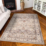 Orian Rugs Simply Southern Cottage Academy Machine Woven Polypropylene Traditional Area Rug Timeless Grey Polypropylene