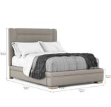 North Side California King Upholstered Panel Bed